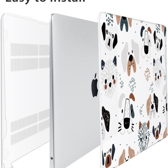2022 M2 MacBook Pro 13 inch Case Hard Shell Case&Keyboard Funny Dog protective - Picture 3 of 5